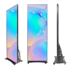 Easy Moving Indoor Advertising Floor Standing P1.86 GOB Foldable LED Digital Mirror Poster Screen Shopping Mall