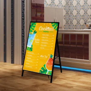 LED Standing Advertising Light Box Single Side Drawing Ultra-thin Floor Standing Billboard Outdoor Light Box 60x90cm